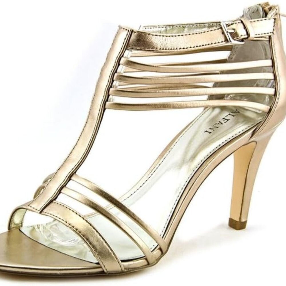 ALFANI Lume Gold Gladiator Heels